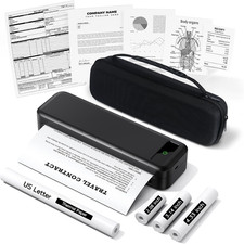 A285M Portable Thermal Printer 8.5x11 Bluetooth Inkless + Roll & Paper picture