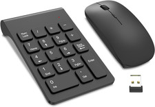 Wireless Numeric Keypad, Mini 2.4G 18 Keys Number Pad, Portable Silent Financial picture