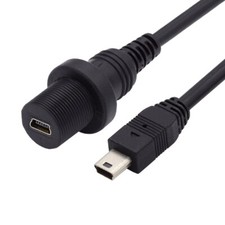 Chenyang 1m Waterproof Dustproof 480Mbps Mini USB2.0 5Pin Male to Female Cable picture