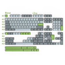SA Profile Custom PBT Keycaps Double Shot Retro Green For MX Switches 172 Keys picture