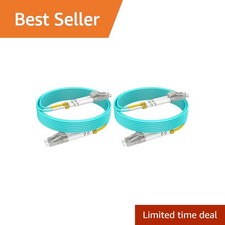 RamboCables LC LC OM3 Fiber Patch Cable 165ft 2 Pack Duplex MM LSZH 10G/40G picture