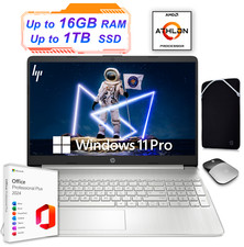 HP Laptop Notebook 15.6 AMD Athlon Upto 3.2GHz, 16GB RAM 1TB SSD Office 2024 Pro picture