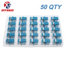 QTY 50 LC to LC Duplex Singlemode Fiber Optic Adapter Coupler Connector Blue picture