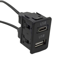 Car Dash Flush Mount Type-C USB Panel Dual USB Extension Adapter Cable 145CM picture