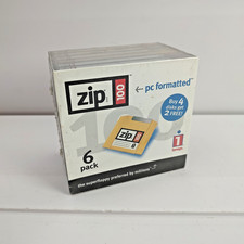 iomega Super floppy Zip Disc 100 Mb PC Format  6 Pack New Sealed picture