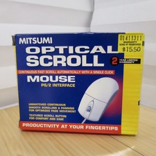 NOS Vintage Mitsumi PS2 Optical Mouse ECM-S6102 2-Button with Scroll Wheel picture