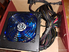 Apevia Java Power 500W ATX Power Supply PSU Blue LED Fan SATA PCIe 20/24Pin picture