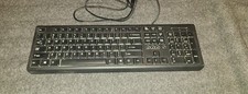 Genuine HP USB Wired PC Computer Keyboard W/ Risers Model SK-2085 Black Tested picture