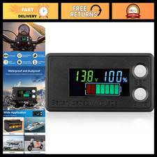 Waterproof Battery Monitor 8-100V LCD Display Tester for Car RV Golf Cart Marine picture