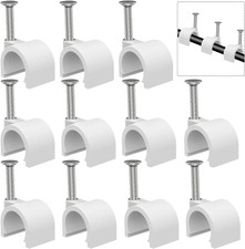 Cable Clips 10Mm Nail in Cable Holder Clip 100 Pcs Wire Clips Speaker Tacks for picture