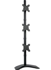 Triple Vertical LCD Monitor Height Adjustable Desk Mount Stand for 3 Screens up picture