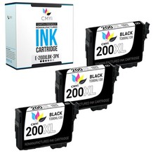 CMYi 3PK Replacement 200XL Black Ink Cartridges for Epson Expression XP410 XP200 picture