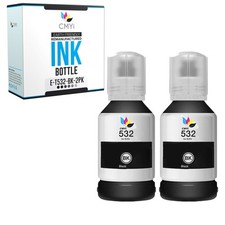CMYi 2-Pack Compatible Epson 532 Ink Bottle Black for EcoTank ET-M1170 ET-M2170 picture