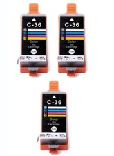 3PK Color Ink Cartridges for CLi-36C Canon Pixma iP100 iP110 TR150 Printer picture