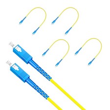 Lebrudos 5Pcs 0.3 Meter Fiber Optic Patch Cord SC UPC to SC UPC, Simplex Sing... picture