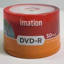 Imation DVD-R 16x 4.7GB 50pk Professional Grade Recordable 50 Pack NEW Sealed. picture
