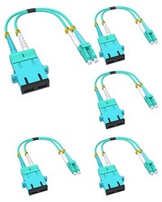 5 PCS Fiber Optic Adapter Cable LC Male To SC Female OM4 OM3 Multimode 1 FT picture