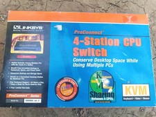 Linksys SVIEW04 ver. 2 4-Port KVM Switch Box Powered PS/2 VGA 1:4 picture
