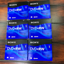 Lot of 6 NIB- Sony 5 pack DVD+RW 4.7 GB DPW47R2/M - ReWritable  - BRAND NEW picture