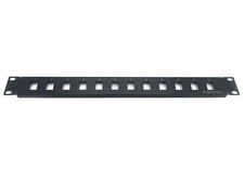 CNAweb 12 Port Unloaded Keystone Rack Mount Network Patch Panel 1U picture