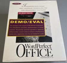 WordPerfect Version 4.0 Word Processor Software Vintage DOS with DEMO NOS BIGBOX picture