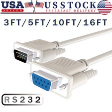 DB9 RS232 Male to Female Serial Port Extension Cable Cord 3FT,5FT,10FT,16FT picture