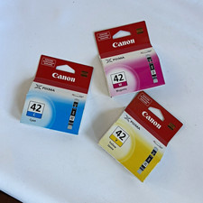 Lot of 3 Canon Genuine CLI-42 Ink Cartridges for PIXMA Pro-100 picture