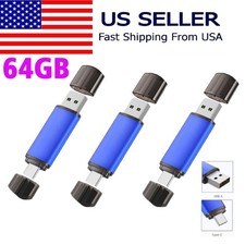 3PCS USB2.0 64GB OTG Dual Drive U Disk USB Flash Drive For Phone/Laptop picture