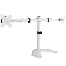 VIVO White Telescoping Dual Ultrawide 27