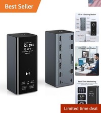 Selore Docking Station: 17-in-1 USB-C Hub with 3 HDMI, Gigabit Ethernet, 100W PD picture