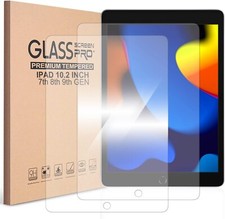 3-Pack HD Clear Tempered Glass Screen Protector For iPad 10.2 7th 8th 9th Gen picture