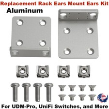 For Ubiquiti UDM-Pro UniFi Switches Replacement Rack Ears Mounting Bracket Kit picture