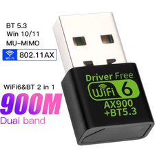 Dual Band Mini USB Wifi 6 AX900M 802.11AX Wifi Bluetooth Dongle for PC Win 10/11 picture
