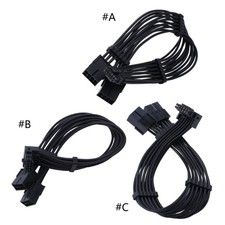 16AWG 12VHPWR PCIE 5.0 2x8pin to16Pin (12+4P) Male 90° Power Extension 30CM picture