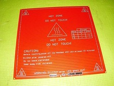 QTY1 MK2B RED 12V 24V 214 x 214MM SQUARE FIBERGLASS HEATED HOT BED 3D PRINTER picture