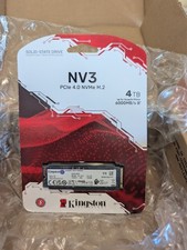Kingston NV3 4TB PCIe 4.0 NVMe M.2 2280 Internal SSD SNV3S/4000G Factory Sealed picture