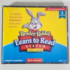 Reader Rabbit Learn Read System Preschool 2nd Grade PC Windows MAC CD-ROM 3 Disc picture