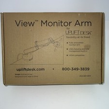 UPLIFT DESK VIEW MONITOR ARM FOR SINGLE MONITOR ACC301-GRAY IN ORIGINAL BOX picture