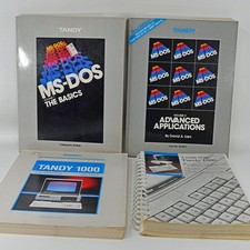 Lot Vintage Tandy 1000 Computer Book Manual Guides MS-DOS Basics Advanced picture