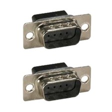 2x DB9 D-SUB 9-Pin Male Crimp Pin Connector Assembly Solder Type Cup Socket picture