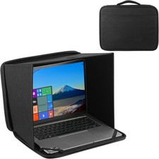HoYiXi Universal Foldable Laptop Sun Shade & Privacy 12-14 Inches, Black picture