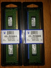 2 Sticks of Kingston KTD-PE316S8/4G 4GB PC3-12800R ECC DIMM Memory (8GB Total) picture