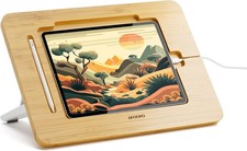 Bamboo Tablet Drawing Stand - Portable & Adjustable 5 Angles,Laptop Stands Ri... picture