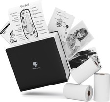 Phomemo M02 Thermal Photo Printer Print Pod Sticker Printer+3 Roll Paper Gift picture