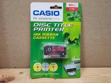 New Casio Disc Title Printer Ink Ribbon Cassette Red TR-18RD-s picture
