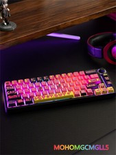 New Pink Graffiti PBT MDA Keycaps 130 pcs Keys For Mechanical Keyboard Girl Gift picture