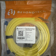 Beyondtech PureOptics OS1 9/125 Duplex LC/UPC-LC/UPC Fiber Cable 65.6ft Yellow picture