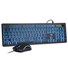 Rii Three Colors Backlit Keyboard and Mouse, Wired Keyboard and Mouse Combo, ... picture