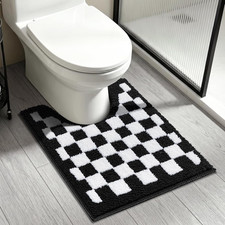 Black and White Checkered Bath Rugs 22