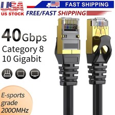 Cat 8 Ethernet RJ45 Cable Super Speed 40Gbps Patch LAN Network Gold Plated Lot picture
